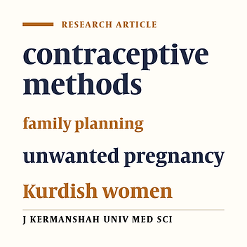 Demand for using contraceptive methods among Kurdish women in city of Mahabad in 2012
