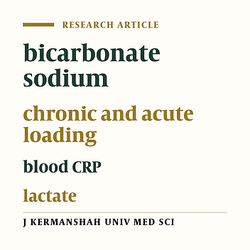 C-reactive protein and lactate response to consumption of sodium bicarbonate supplementation and exhaustive in young active men