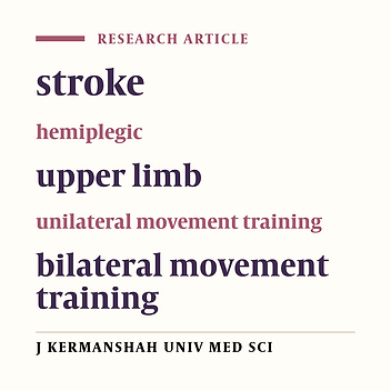 The comparison between unilateral and bilateral movement training on upper limb function in hemiplegic patients