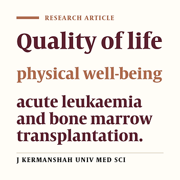 Quality of life and physical well-being after bone marrow transplantation in patients with acute leukaemia