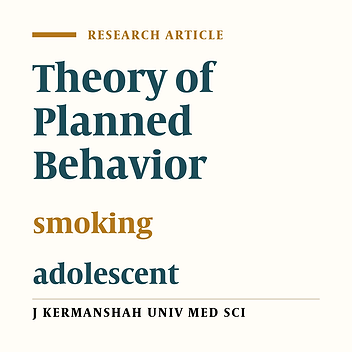 Measuring constructs of Theory of Planned Behavior (TPB) regarding cigarette use among adolescents