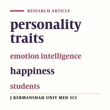 The relationship between personality traits, emotional intelligence and happiness among university students