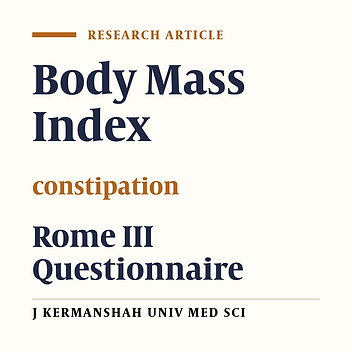 The relationship between Body Mass Index and constipation: a population-based study in Tehran province