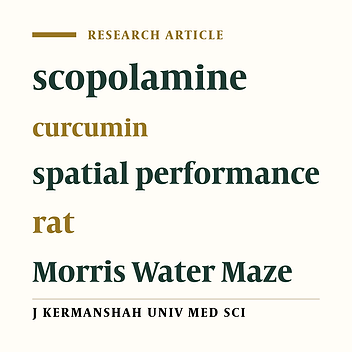 The protective effect of curcumin on scopolamine induced spatial learning and memory deficits in rats