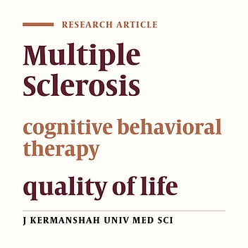 The application of cognitive behavioral therapy on Leventhals’ model for improving quality of life in multiple-sclerosis patients