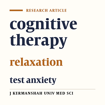 The effect of cognitive and relaxation therapy on student’s test anxiety