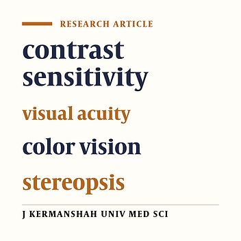 The effect of various colors of sunglasses in visual function