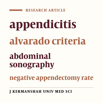 The role of abdominal sonography compare to clinical Alvarado criteria in diagnosis of appendicitis
