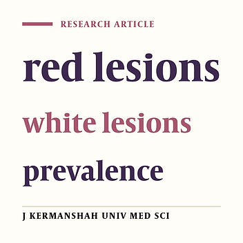 Oral red and white lesions prevalence in patients referred to oral pathology department during last two decades, Isfahan, Iran