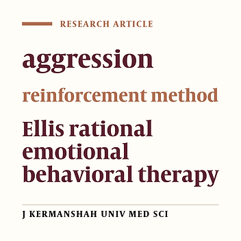 Influence of reinforcement behavioral therapy and Ellis cognitive therapy on derelict children’s aggression