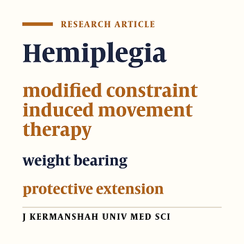 Effect of modified constraint induced movement therapy on weight bearing and protective extension in children with hemiplegic cerebral palsy