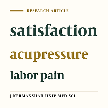 Effects of LI4 acupressure on delivery satisfaction