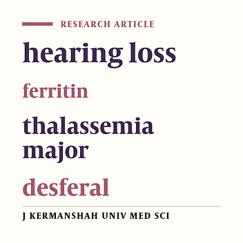 Hearing status of thalassemic patients treated with dessfroxamin