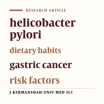 The relationship between helicobacter pylori infection and dietary habits
