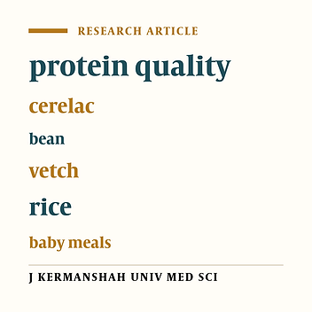 The protein quality value of two homemade cereals legume mixtures compare to a commercial baby food sample