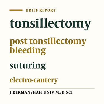 The effects of two homeostasis methods to control of post tonsillectomy bleeding