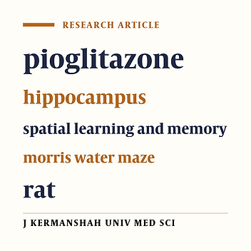Effects of pioglitazone injection into hippocampal CA1 area on spatial learning and memory deficits in rats