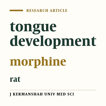Effect of oral morphine consumption during pregnancy on the tongue development in the Wistar rat embryos
