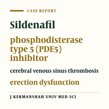 Cerebral venous sinus thrombosis following sildenafil administration; a case report