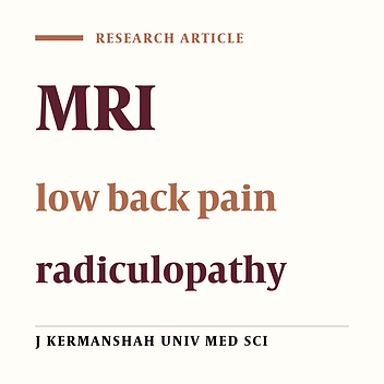 MRI imaging results in patients with low back pain and radiculopathy and their relationship to demographic characters