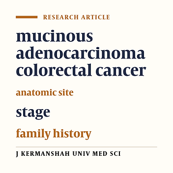 Clinicopathological characteristics of colorectal mucinous adenocarcinoma