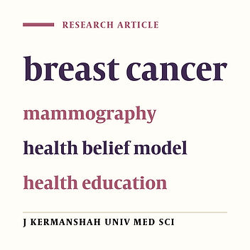 The effects of health belief model education on knowledge, attitude and behavior of Tehran pharmaceutical industry employees regarding breast cancer and mammography