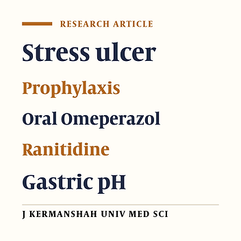 The effect of Omeprazol and Ranitidine on gastric acidity in ICU patients