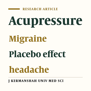 The effect of auto acupressure on reliefing headache in Migraine