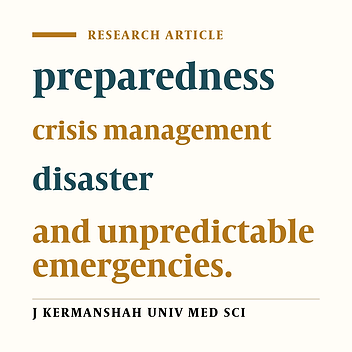 Disaster crisis handling preparedness level of hospitals in Kermanshah