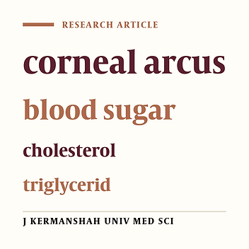The relationship between coronary risk factors of cholesterol, triglycerid and fasting blood sugar and rate of corneal arcus