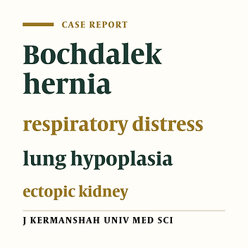 Right – sided  bochdalek  hernia  with  ectopic  kidney (a case report)