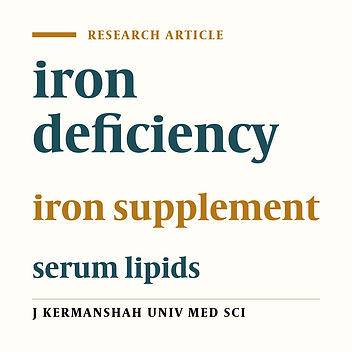 The effect of Iron Supplements on serum lipids profile of patients with iron deficiency