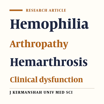 Assessment of the Relationship between Clinical Dysfunction and Severity of Radiologic Signs in Hemophilic Patients in Isfahan
