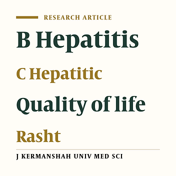 Quality of Life in Patients with Chronic Hepatitis B and C Referred to Rasht Razi Hospital in 2004