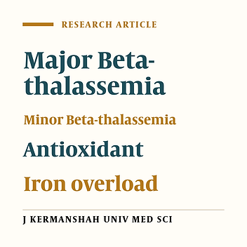 Serum Antioxidant Markers in Patients with Major and Minor  B-thalassemia