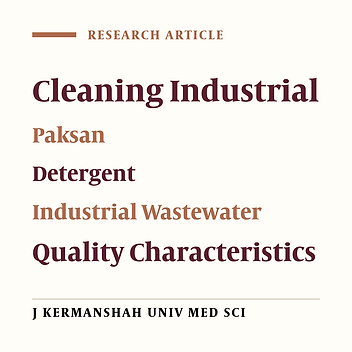 The Quality Characteristics of Paksan Factory Industrial Wastewater