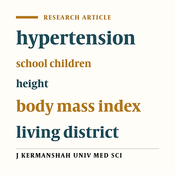 Blood Pressure Determinants in Shiraz School Children