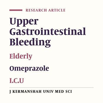 Acute Upper Gastrointestinal Bleeding Course in Patients over & under the Age 60
