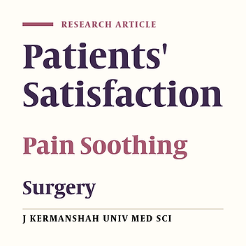 Patients' Satisfaction from Pain Soothing after the Surgery in Kerman Hospitals (2005)
