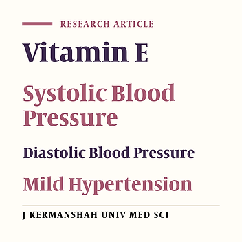 The Effect of Vitamin E Supplementation on Mild Hypertension