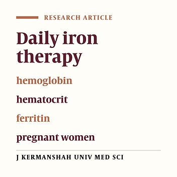 Comparing the effects of  daily vs. weekly iron supplementation on hemoglobin and hematocrit levels  of pregnant  women
