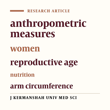 Anthropometric measures in  women of reproductive age in Mashhad