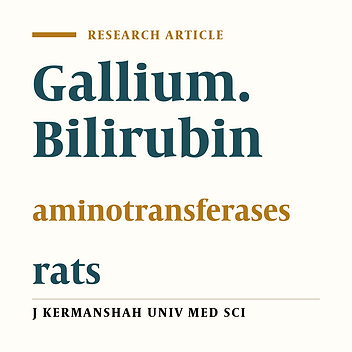 Effects of Gallium on Bilirubin and Aminotransferases  in Rats