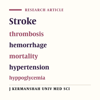 Mortality of Stroke at Farabi Hospital  (Kermanshah, 1998-2000)