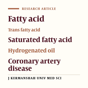 Assessment of profile of fatty acids and trans fats  in hydrogenated oils in Iran