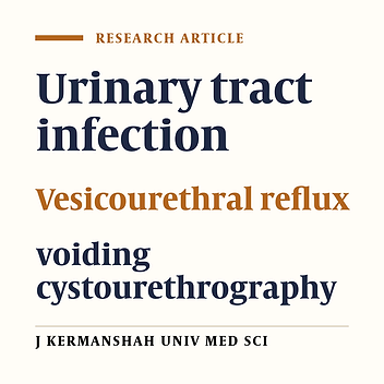 Cystourethrography in the first urinary tract infection  at age groups above and bellow 5 years