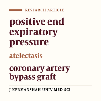The effect of positive end expiratory pressure on incidence rate of atelectasis after coronary artery bypass graft