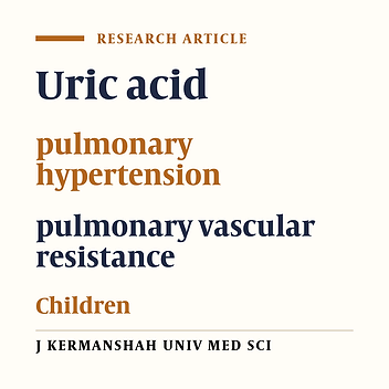 Correlation between serum uric acid level and pulmonary hypertension and pulmonary vascular resistance in children with congenital heart diseases