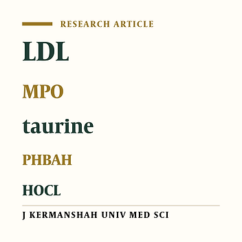 Taurine compared to inhibitors of myeloperoxidase (MPO) as protective agents against low density lipoprotein  modification by enzymatically generated hypochlorous acid