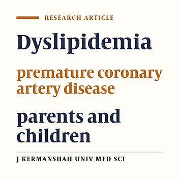Correlation of premature coronary artery disease in parents with dyslipidemia in their children
